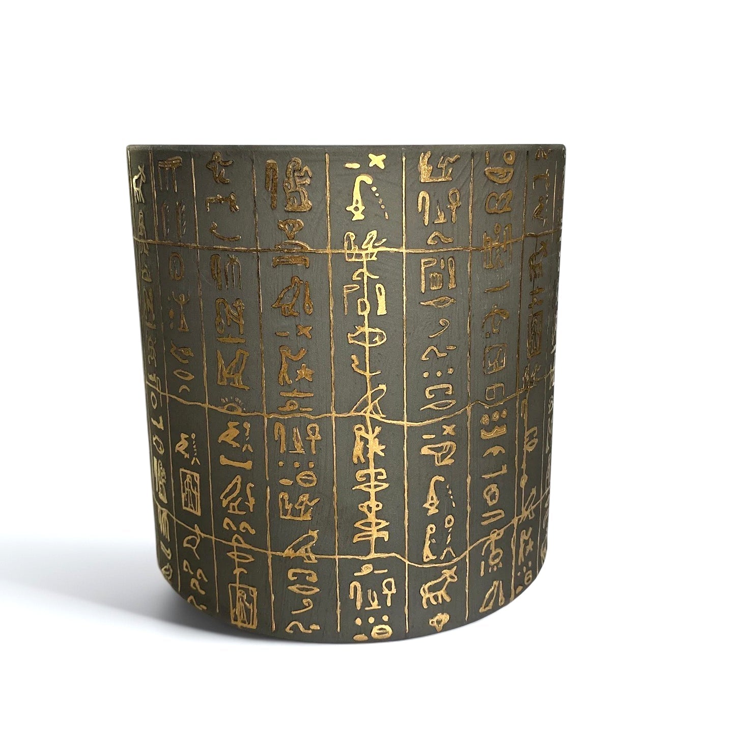 Ebony Angel Gold W/ Hand Painted Hieroglyphs 7" E+40 Anahata Alchemy Apothecary