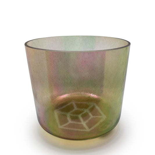 Tesseract Salt, smokey quartz, Platinum (Inside) Bowl - 7" F#+25