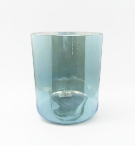 Tesseract Salt, Aqua Aura Gold, Palladium (inside) Bowl - 7" F# -45